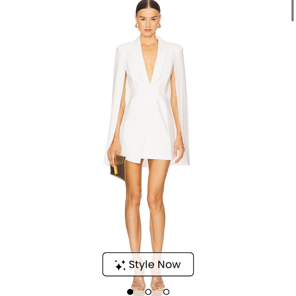 Katie May Boss Lady Dress in Ivory blazer cape bridal